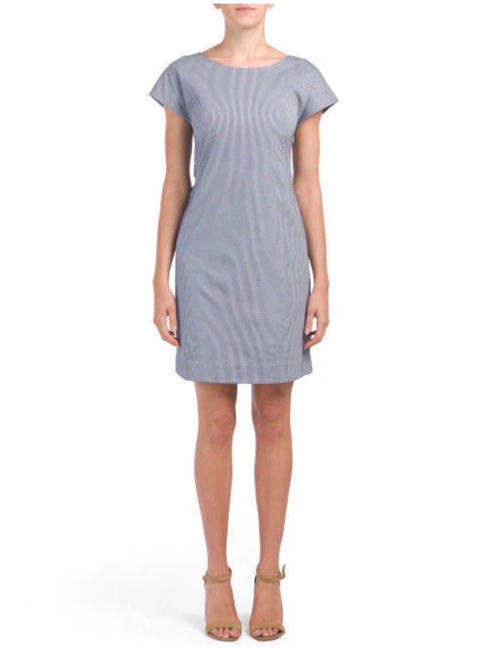 Theory Andrizza Classic Striped Shift Dress with open back size 6 chic casual